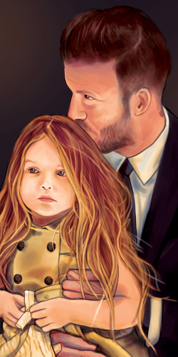 David Beckham and his daughter Harper